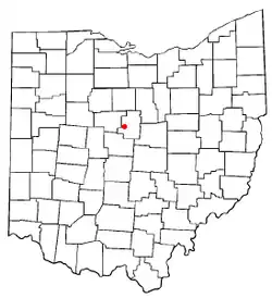 Location of Cardington, Ohio