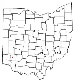 Location of Lebanon, Ohio