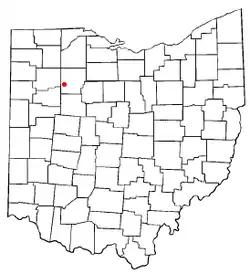 Location of Mount Cory, Ohio