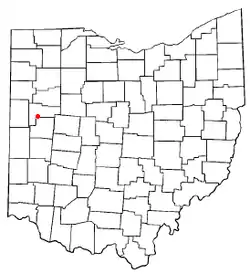 Location of New Knoxville, Ohio