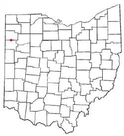 Location of Scott, Ohio