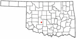 Location of Anadarko, Oklahoma