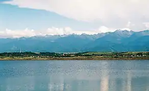 Făgăraș Mountains seen from Olt