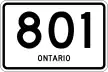 Highway 801 marker