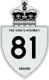 King's Highway 81 marker