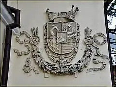 Monumental Apponyi coat of arms (before restoration in 2018)