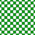 Checker version: the diagonal checker squares at the larger grid points make the grid appear distorted.