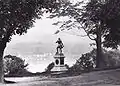 The monument and statue at its original location c1880