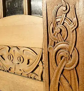 Ornaments of a door in Art Nouveau Centre in Ålesund