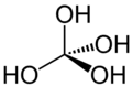 Stereo skeletal formula of orthocarbonic acid