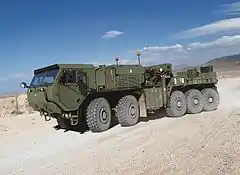 Oshkosh LVSR MKR15 wrecker with unarmored (A-kit) cab