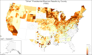 Map of "Other" presidential election results by county