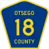 County Route 18 marker