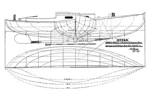 Plans for the Otter, designed in 1898 for a member of the Royal St. Lawrence Yacht Club to sail on the lower Saint Lawrence.