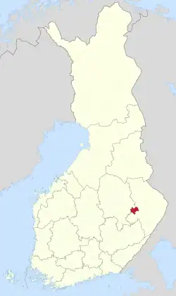 Location of Outokumpu in Finland