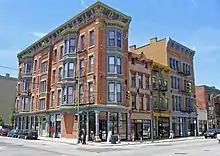 Series of Italianate tenements in Over-The-Rhine, Cincinnati, Ohio