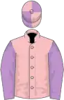 Pink, mauve sleeves, quartered cap