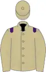 Beige, purple epaulets