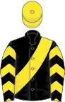 Black, Yellow sash, chevrons on sleeves, Yellow cap