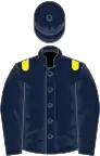 Dark blue, yellow epaulets