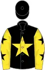 Black, yellow star, yellow sleeves, black stars