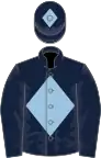 Dark Blue, Light Blue diamond and diamond on cap