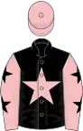 Black, pink star, pink sleeves, black stars, pink cap