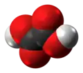 Space-filling model of oxalic acid