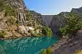 Oymapinar Dam seen from below.