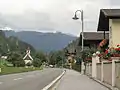 Pöham, church in the street