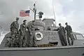 Air Force Reserve Airmen from the 304th Rescue Squadron, on P-520 a Crash Boat on the Willamette River in Portland, Ore.