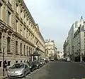 Main façade of the Bank of France on Rue Croix-des-Petits-Champs (left), with Hötel Portalis in the background