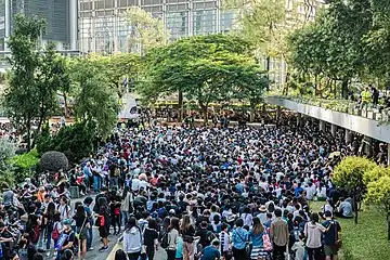 Protesters in the streets