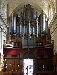 The organ on the tribune over the portal