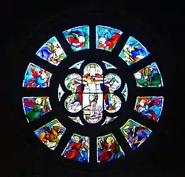 Central stained glass window of the choir