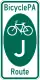 BicyclePA Route J marker