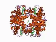 1bij: CROSSLINKED, DEOXY HUMAN HEMOGLOBIN A