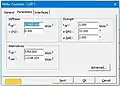 Input parameters given for the Mohr–Coulomb soil model