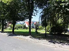 Little park in center of village