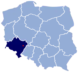 Location of Wrocław in Poland