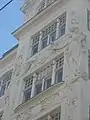 Detail of Paracelsusgasse façade, Palais des Beaux Arts