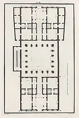 Floor plan (drawing by Ottavio Bertotti Scamozzi, 1776)