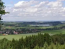 The village of Palkovice and Olešná Reservoir