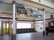 Interior of the terminal, showing the tapestry woven for the opening of the airport terminal, April 2006