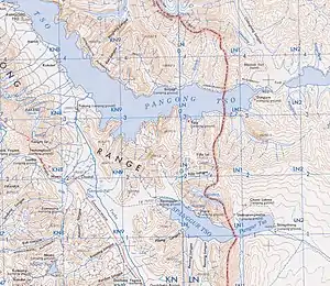 Map 3: China-India border after the Kashmir Survey (AMS, 1954)