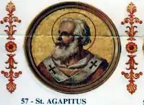 Agapitus I, Pope of Rome.