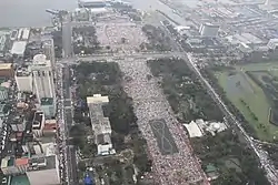 Mass on the Feast of Santo Niño at the apostolic and state visit of Pope Francis in the Philippines with over six million people gathered in Rizal Park, Manila on 18 January 2015.