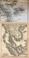 1880 German map of Southeast Asia, locating the Paracel Islands as part of "Annam"  (Vietnam)