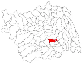 Location in Bacău County