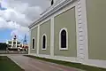 Church building side from Betances Street, city hall in the background, 2023.